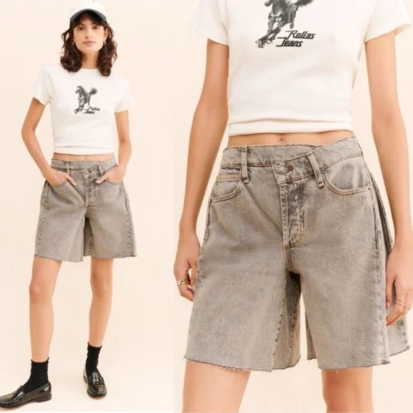 WE THE FREE Boomerang High Rise Long Shorts NEW - Picture 2 of 2